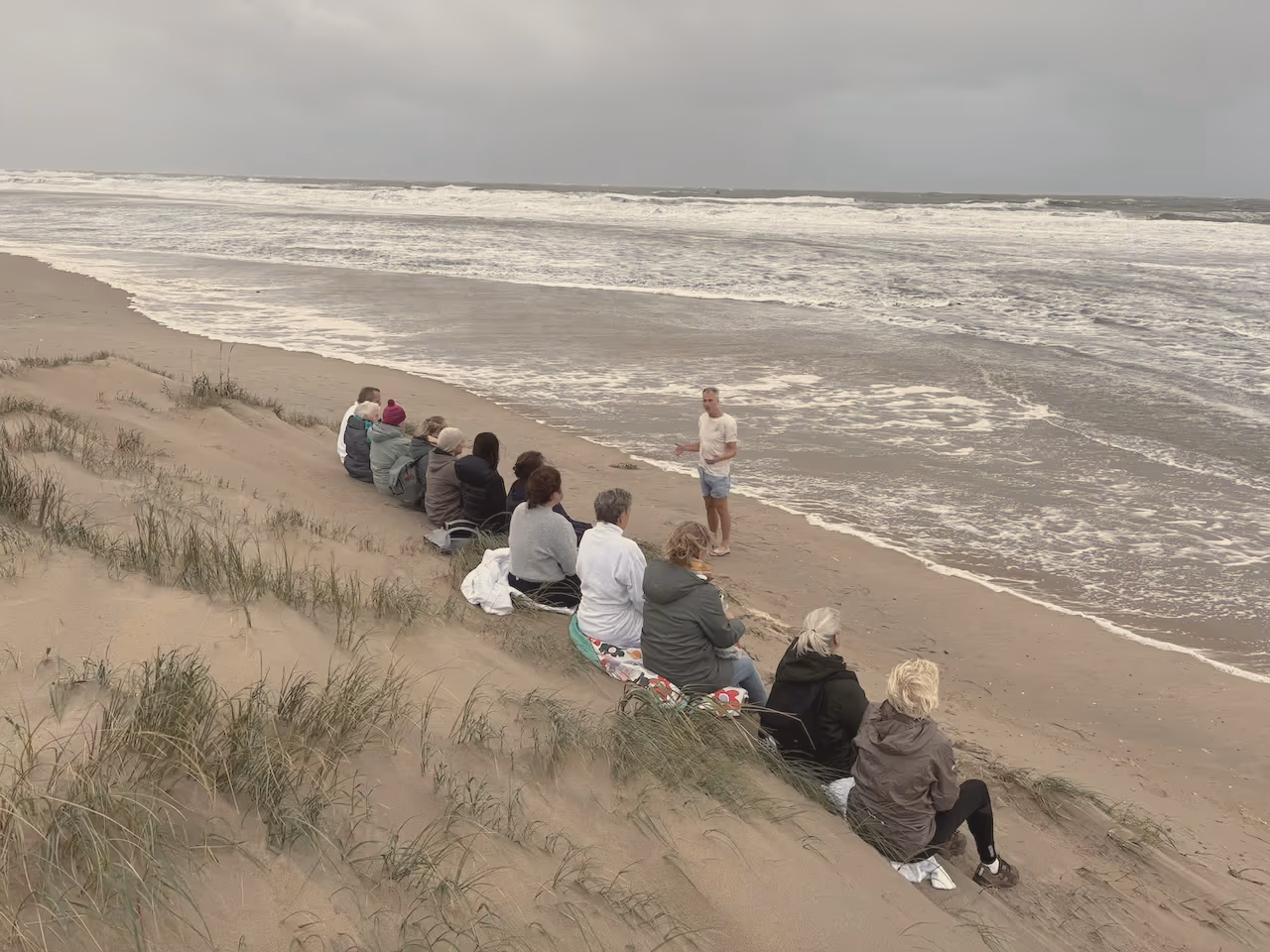 Ochtend ademsessie aan zee